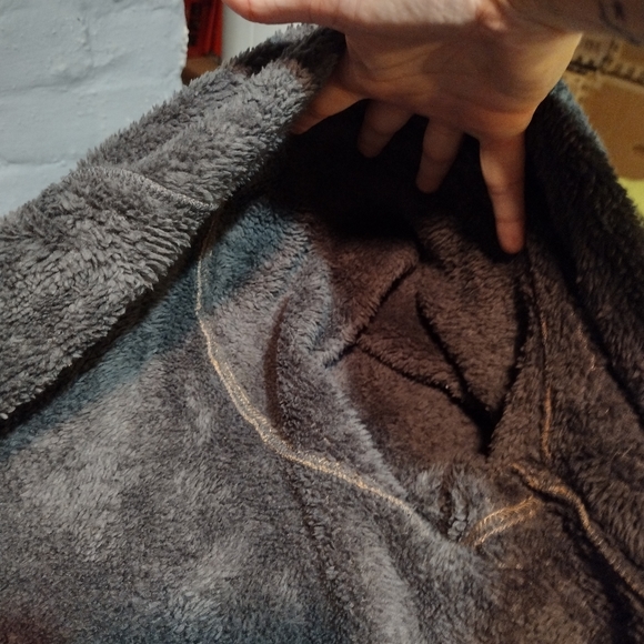 Smith's Workwear Easy Fit Clay Brown and Gray Sherpa-Bonded Thermal Knit Jacket - Picture 8 of 12